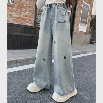 Modieuze Jeans met Strikjesprint voor Meisjes (4-14 jaar) -, Verzenden, Nieuw