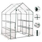 vidaXL Tuinkas met 8 schappen 143x143x195 cm, Verzenden, Nieuw