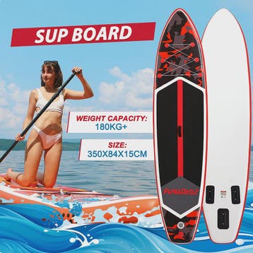 Opblaasbaar SUP Board 350cm - Extra Breed & Stabiel - 205kg, Watersport en Boten, Golfsurfen, Verzenden, Nieuw