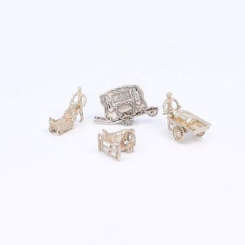 O.a. C.A. Stout - Figuren - Beeldje (4) - .835 zilver