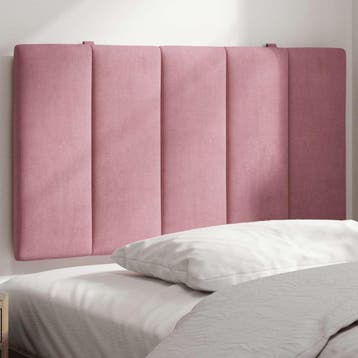 vidaXL Hoofdbordkussen Hanko 90 cm fluweel roze, Verzenden, Nieuw, Stof