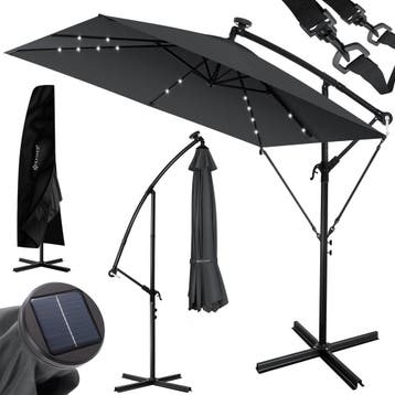 Zweefparasol - Tuinparasol - Parasol 250 cm - Met voet - Met, Verzenden, Zo goed als nieuw
