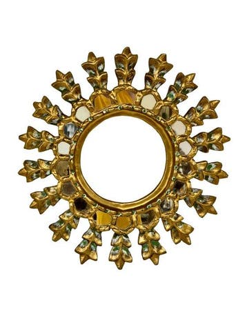 Fries ornamentale kerkelijk - 35 cm - Hout, Glas - 1950-1960