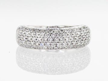 Ring - 18 karaat Witgoud - 1.05ct. tw. Diamant (Natuurlijk), Nieuw