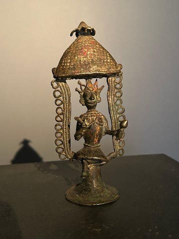 Klein altaar van Shiva de Vernietiger - 13 cm - Brons -