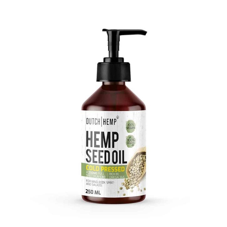 Dutch Hemp CBD hennepzaadolie full spectrum 250 ml 250 mg, Sport en Fitness, Gezondheidsproducten en Wellness, Nieuw, Verzenden