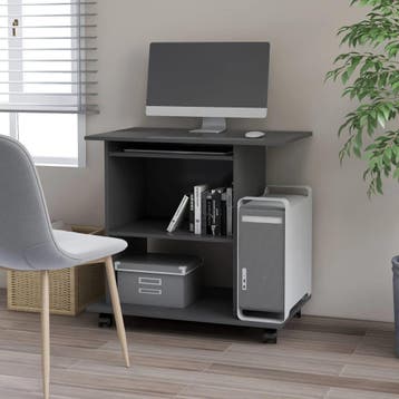 vidaXL Computerbureau 80x50x75 cm spaanplaat grijs, Huis en Inrichting, Verzenden, Nieuw