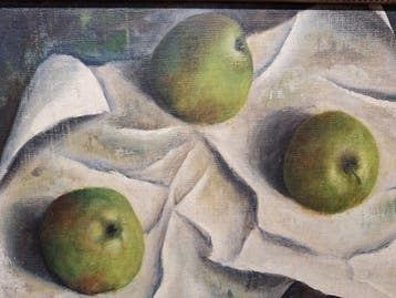 W. Veerman - Stilleven met groene Appels