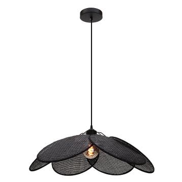 Rotan hanglamp zwart, Rowen, Ophalen of Verzenden, Nieuw, Metaal, Landelijk