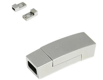 1x RVS metaal magneetslot (leer plat 5mm) gat: 5 x 10mm, Ophalen of Verzenden, Nieuw, Overige typen