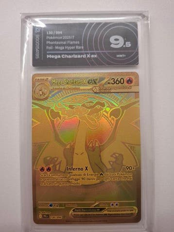 Pokémon - 1 Graded card - Charizard Secret rare - AI grading, Nieuw