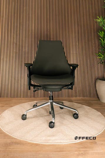 Refurbished Herman Miller Sayl Bureaustoel - Graphite, Huis en Inrichting, Verzenden, Zwart, Zo goed als nieuw, Bureaustoel
