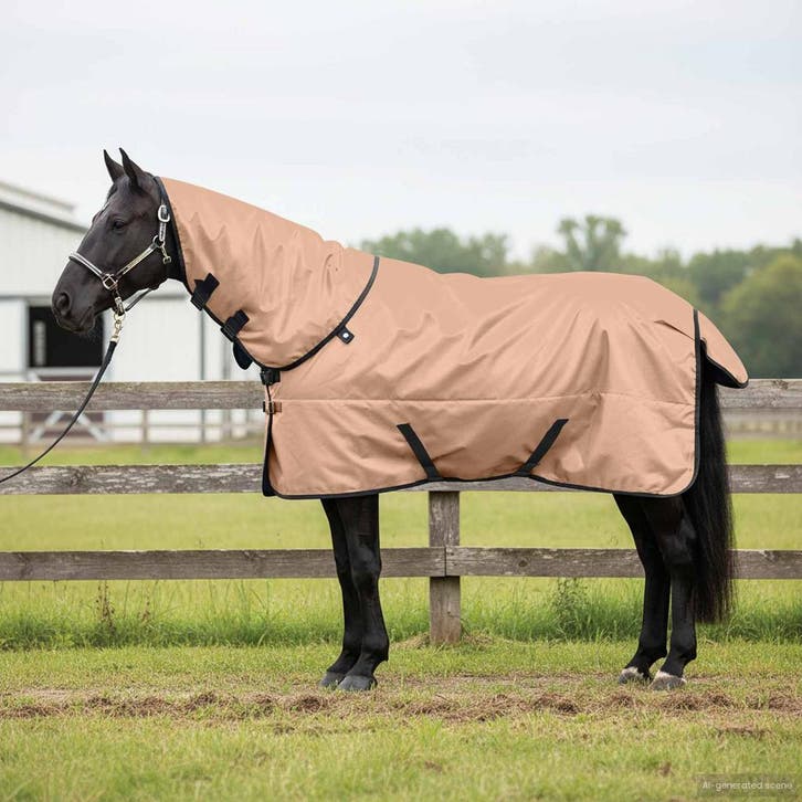 vidaXL Paardendeken Cappuccino 105 cm Polyester, Dieren en Toebehoren, Paarden en Pony's | Overige Paardenspullen, Nieuw, Verzenden