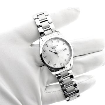 Longines Conquest Classic L2.386.4.87.6 2; Dames horloge..., Overige merken, Staal, Polshorloge, Ophalen of Verzenden