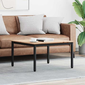vidaXL Salontafel Naturel 80 x 80 x 45 cm Massief grenenhout, Huis en Inrichting, Tafels | Salontafels, Verzenden, Nieuw, Grenenhout
