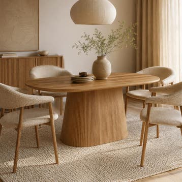 DS4U Toki eettafel ovaal 200 cm - naturel, Ophalen of Verzenden, Nieuw