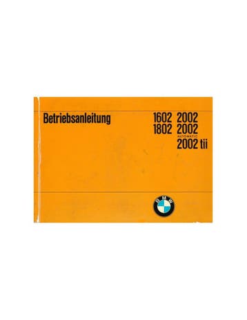1971 BMW 1602 1802 2002 INSTRUCTIEBOEKJE DUITS