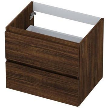 INK - Onderkast 2 Laden Greeploos met Houten Keerlijst -, Huis en Inrichting, Badkamer | Badkamermeubels, Ophalen of Verzenden