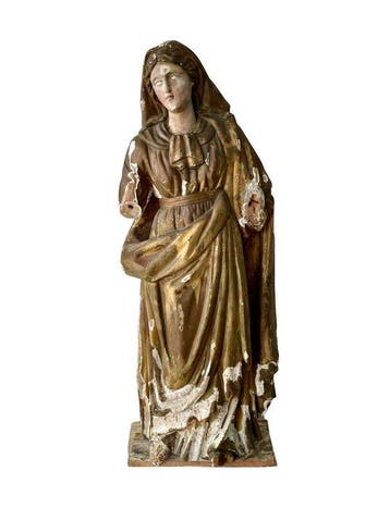 Figuur - Virgin Mary 18th century - 81 cm - Polychroom hout