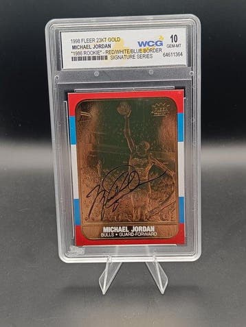 Fleer 1998 23KT Gold Michael Jordan - WCG 10 Graded card, Nieuw