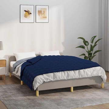 vidaXL Verzwaringsdeken 150x200 cm 11 kg stof blauw, Verzenden, Nieuw, Blauw