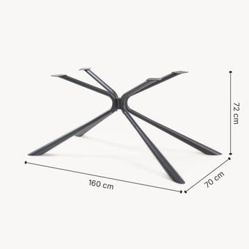 Tafelonderstel Havosanlurg 160x70x72 cm spider poot zwart [e, Verzenden, Nieuw