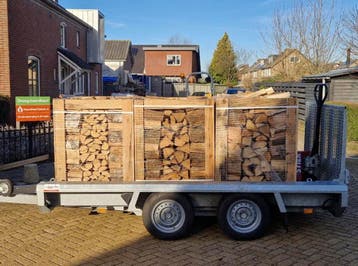 Topkwaliteit haardhout - Eiken of Berken incl. Bezorging, Tuin en Terras, Haardhout, Minder dan 3 m³, Ophalen of Verzenden, Eikenhout