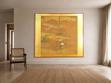 Bybu kamerscherm - Papier - Japan - Late Edo periode -