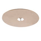 Velours platte lampenkap taupe met goud 45 cm, Huis en Inrichting, Lampen | Lampenkappen, Verzenden, Nieuw, Rond