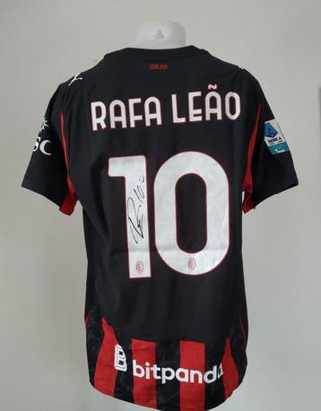 AC Milan – Rafael Leão #10 Match Worn & Signed Jersey –, Nieuw