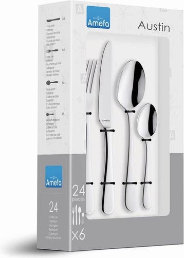 Amefa Austin 141000VDB4C40 bestekset 24 delig voor 6, Verzenden, Nieuw