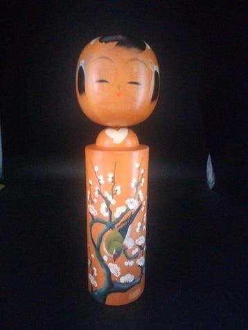 Beeldje - Zeldzame Vintage Sosaku Kokeshi Pop - Nakayoshi