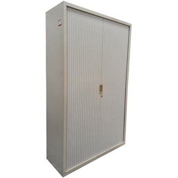 Roldeurkast 119x45x196 cm, staal, grijs, 2 legborden, zonder, Ophalen of Verzenden, Gebruikt