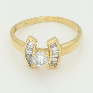 Ring - 18 karaat Geel goud Diamant (Natuurlijk), Nieuw