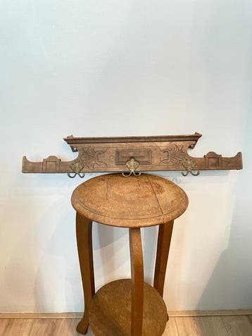 Kapstok - Eik, Messing - Brocante kapstok