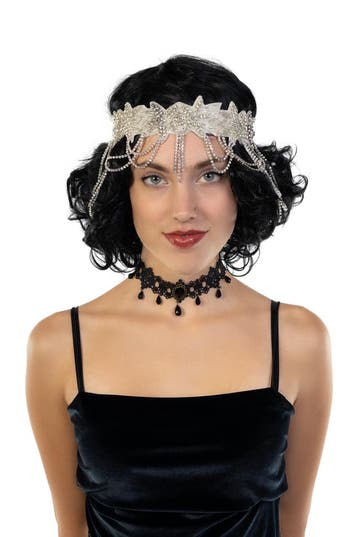 KIMU® Hoofdband Strass Zilver Breed Roaring 20s Steentjes K, Kleding | Dames, Ophalen of Verzenden, Nieuw, Carnaval, Accessoires