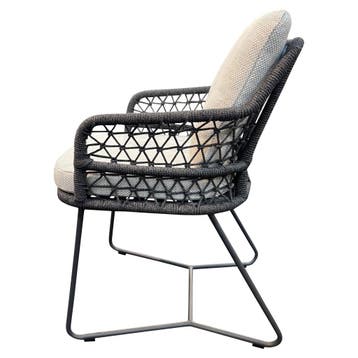 Taranto Pasadena dining tuinset 140xH75 cm 6 delig antraciet, Ophalen of Verzenden, Nieuw