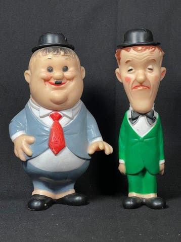 Ledra Plastic - Beeldje - Stanlio & Ollio - Laurel & Hardy -, Nieuw