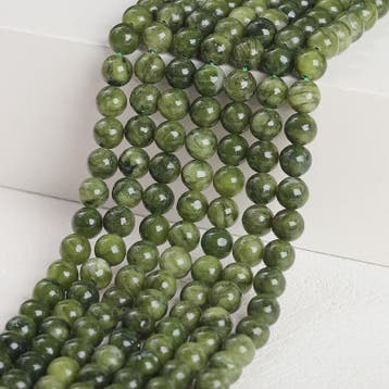 Natuursteen Zuidelijke Jade Kralen - Donker Groen, Rond, 4-1, Sieraden, Tassen en Uiterlijk, Edelstenen, Verzenden, Nieuw