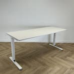 Haworth verstelbaar bureau vv kabelgoot  200x80 cm, wit, Huis en Inrichting, Bureaus, Ophalen of Verzenden, In hoogte verstelbaar