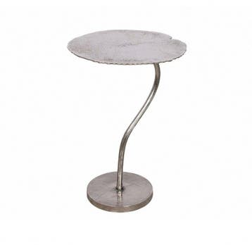 Handgemaakte bijzettafel ABSTRACT LEAF 40cm zilver - 41283, Ophalen of Verzenden, Nieuw