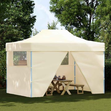 vidaXL Partytent 291 x 431 x 315 cm Crèmekleurig Oxford Stof, Tuin en Terras, Partytenten, Verzenden, Nieuw, Partytent