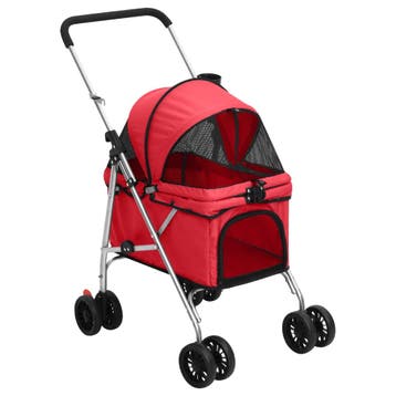 vidaXL Hondenwagen inklapbaar 76x50x100 cm oxford stof rood, Verzenden, Nieuw