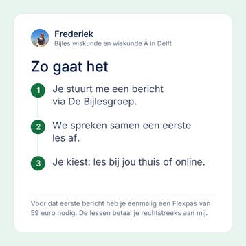 Bijles wiskunde en wiskunde A aan huis in Delft en online, Privéles, Bijles