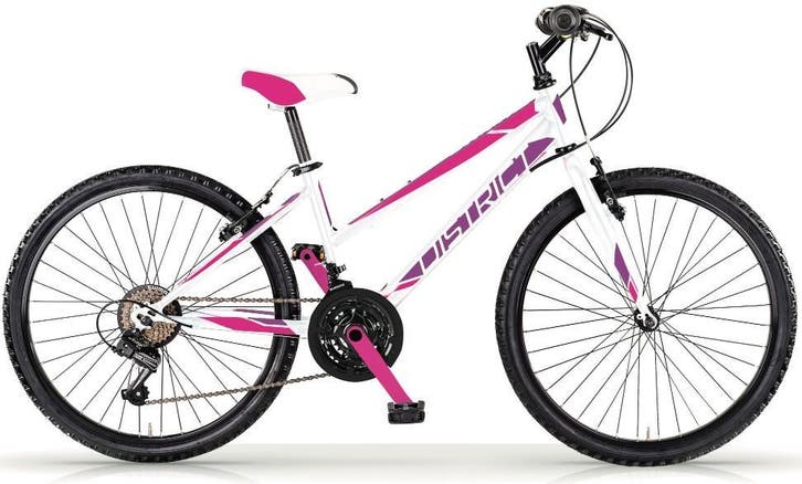 Meisjes Mountainbike 24 Inch MBM District Wit Roze - 2e Kans, Fietsen en Brommers, Fietsen | Mountainbikes en ATB, Hardtail, Dames