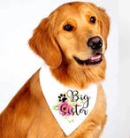 Honden bandana Soon to be Big Sister Flowers, Verzenden, Nieuw