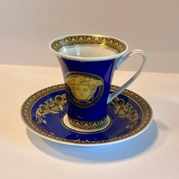 Rosenthal - Versace - Koffiekopje - Medusa Blue - Porselein