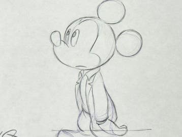 Walt Disney - Originele animatietekening van Mickey Mouse -, Nieuw