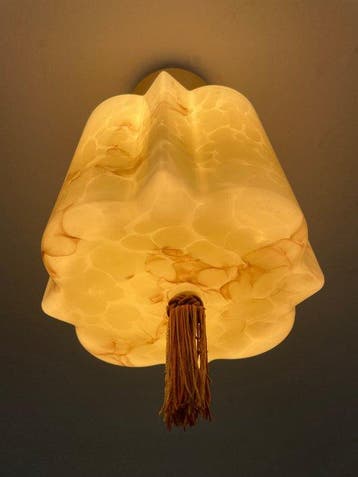 Plafondlamp - Glas - Art Deco gemarmerd