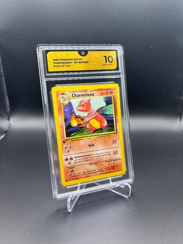 Pokémon - 1 Graded card - Charmeleon 24 Dutch Base Set First, Nieuw